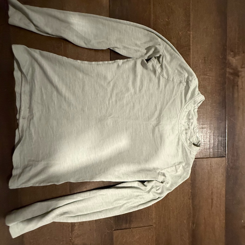 Banana Republic Light Gray Coil Slub Top